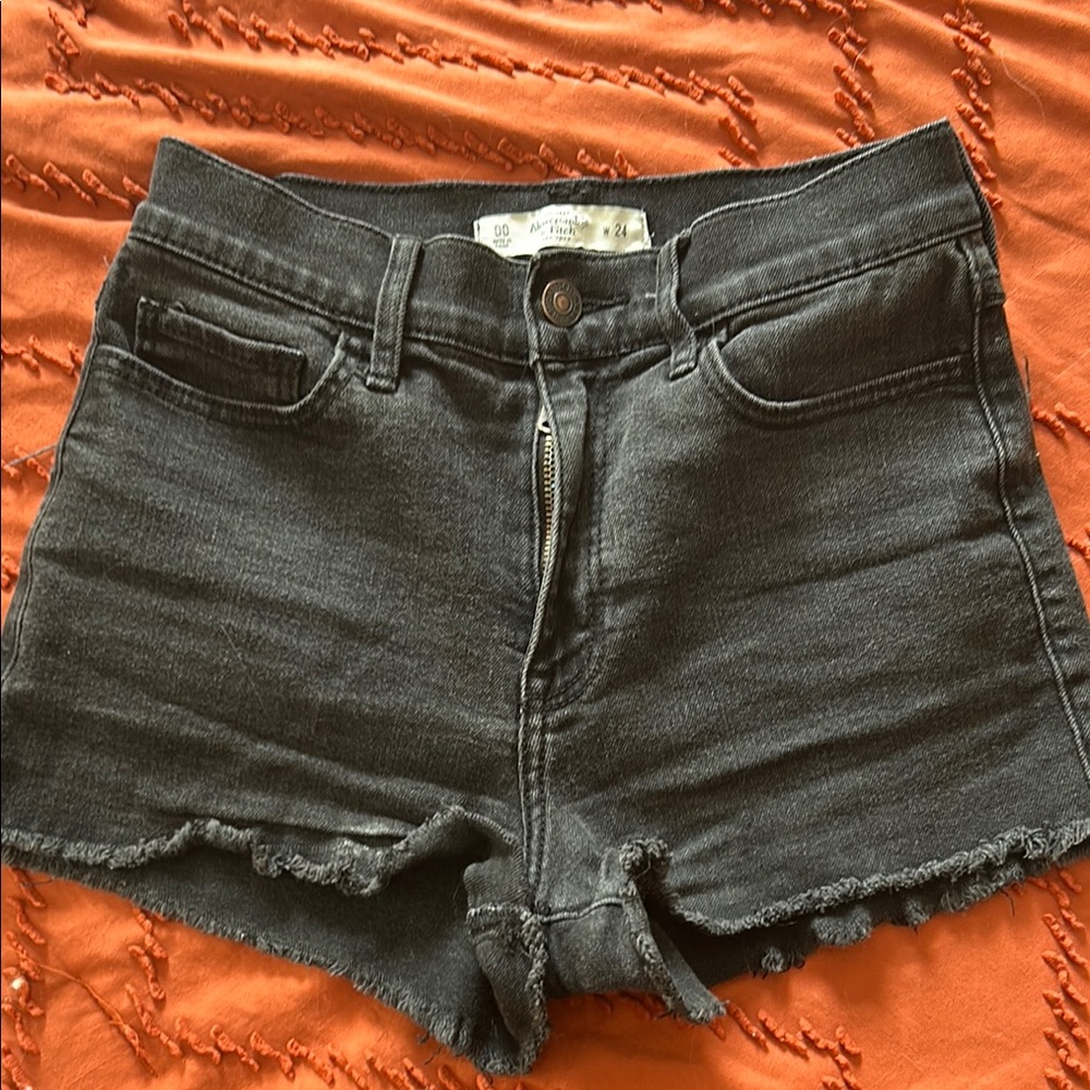 Ambercrombie Black Jean Shorts